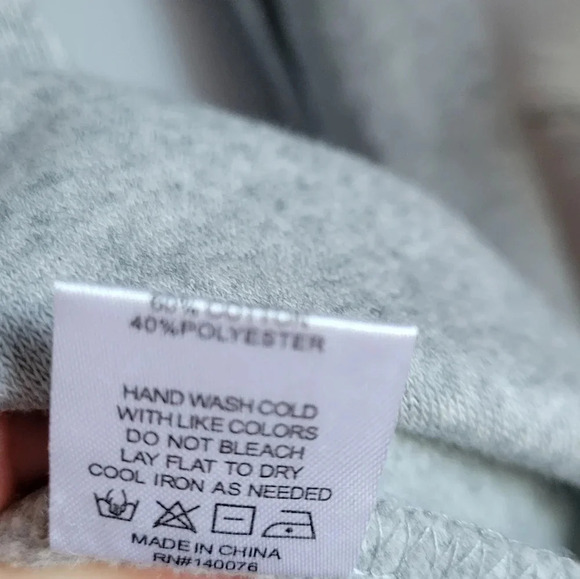 Generation Love, NWT Heather Gray Storm Pearls Hooded Hoodie Top Size Large - Picture 11 of 12